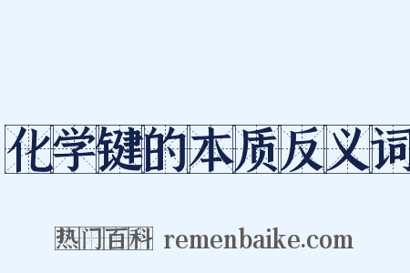 化学键的本质反义词是什么意思的图片
